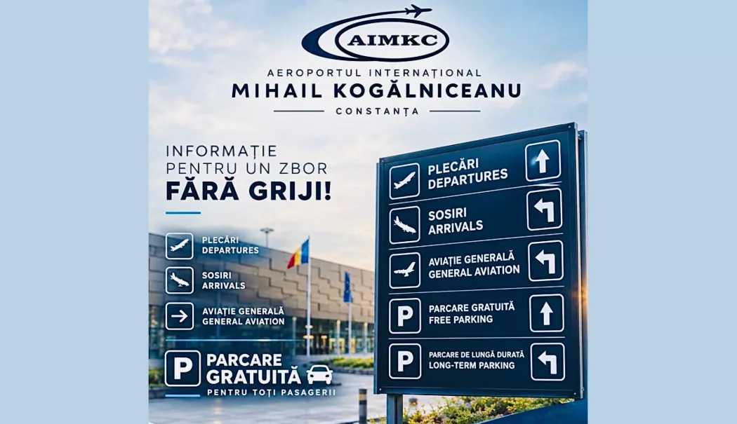 Pleci cu avionul? Îți poți lăsa gratuit mașina în parcarea Aeroportului „Mihail Kogălniceanu”